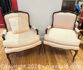 MaxSold Auction: PAIR OF ANTIQUE STYLE FRENCH CARVED LOUIS XV / BERGÈRE ARM CHAIR - Toronto (Ontario, Canada) PARTNER MANAGED Moving Online Auction - Brunswick Avenue