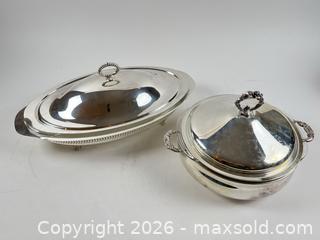 MaxSold Auction: PAIR OF SILVER PLATED LIDDED TUREEN STYLE HOLLOWWARE - Toronto (Ontario, Canada) PARTNER MANAGED Moving Online Auction - Brunswick Avenue