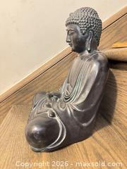 MaxSold Auction: Seated Buddha Statue, Dark Bronze Finish, Made in Canada, 11–14 in - Welland (Ontario, Canada) SELLER MANAGED Reseller Online Auction - Stern Drive