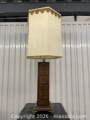 MaxSold Auction: Decorative Wood Lamp (with lampshade) - Toronto (Ontario, Canada) SELLER MANAGED Estate Sale Online Auction - Kennedy Road (STORAGE)