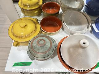 MaxSold Auction: Ceramic Stoneware Serving Set - Casserole, Tagine, Terrine, Plates - Delta (British Columbia, Canada) SELLER MANAGED Estate Sale Online Auction -  55b Street