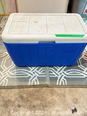 MaxSold Auction: Coleman Portable Hard-Sided Cooler, Blue Body White Lid - Delta (British Columbia, Canada) SELLER MANAGED Estate Sale Online Auction -  55b Street
