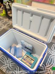 MaxSold Auction: Coleman Portable Hard-Sided Cooler, Blue Body White Lid - Delta (British Columbia, Canada) SELLER MANAGED Estate Sale Online Auction -  55b Street