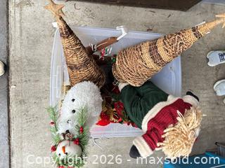 MaxSold Auction: Mixed Christmas Decorations Lot with Full-Size Wicker Trunk - Delta (British Columbia, Canada) SELLER MANAGED Estate Sale Online Auction -  55b Street
