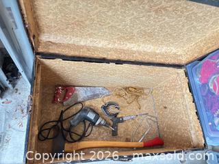 MaxSold Auction: Mixed Lot of Hand & Small Power Tools in Vintage Steamer Trunk - Delta (British Columbia, Canada) SELLER MANAGED Estate Sale Online Auction -  55b Street