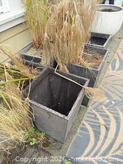 MaxSold Auction: Set of 6 Tall Square Faux Rattan Resin Planters - Delta (British Columbia, Canada) SELLER MANAGED Estate Sale Online Auction -  55b Street