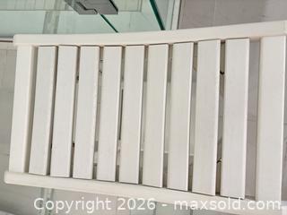 MaxSold Auction: Taylor Glass Bathroom Scale with White Wooden Stool - Delta (British Columbia, Canada) SELLER MANAGED Estate Sale Online Auction -  55b Street