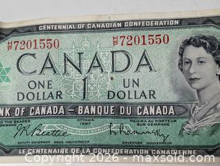 MaxSold Auction: 1967 Centennial 1 Dollar Bill notes - South Frontenac (Ontario, Canada) SELLER MANAGED Downsizing Online Auction - Battersea Road