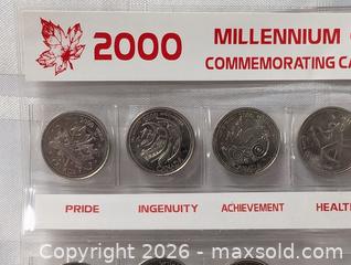 MaxSold Auction: 2000 Milennium 25 cent coin lot in plastic holder  - South Frontenac (Ontario, Canada) SELLER MANAGED Downsizing Online Auction - Battersea Road