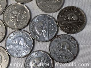 MaxSold Auction: 5 Cent Coin Collection 1930s-1952 - South Frontenac (Ontario, Canada) SELLER MANAGED Downsizing Online Auction - Battersea Road