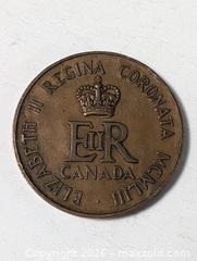 MaxSold Auction: Elizabeth II Copper Medallion coin - South Frontenac (Ontario, Canada) SELLER MANAGED Downsizing Online Auction - Battersea Road