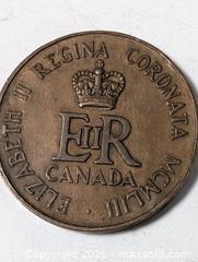 MaxSold Auction: Elizabeth II Copper Medallion coin - South Frontenac (Ontario, Canada) SELLER MANAGED Downsizing Online Auction - Battersea Road