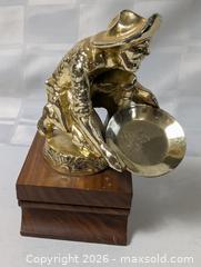 MaxSold Auction: Gold Prospector Trophy Statue on Walnut base - South Frontenac (Ontario, Canada) SELLER MANAGED Downsizing Online Auction - Battersea Road