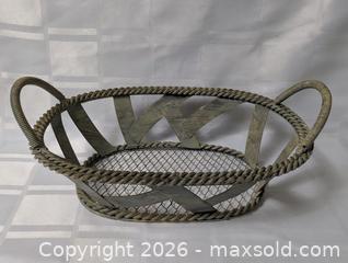 MaxSold Auction: Metal Basket for Display use - South Frontenac (Ontario, Canada) SELLER MANAGED Downsizing Online Auction - Battersea Road