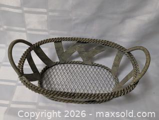 MaxSold Auction: Metal Basket for Display use - South Frontenac (Ontario, Canada) SELLER MANAGED Downsizing Online Auction - Battersea Road