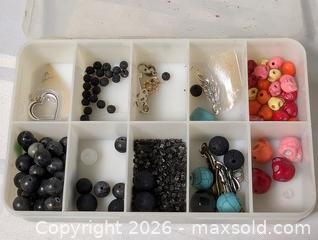 MaxSold Auction: Skull Beads and Jewelry Making kit in plastic devider - South Frontenac (Ontario, Canada) SELLER MANAGED Downsizing Online Auction - Battersea Road