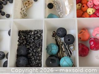 MaxSold Auction: Skull Beads and Jewelry Making kit in plastic devider - South Frontenac (Ontario, Canada) SELLER MANAGED Downsizing Online Auction - Battersea Road