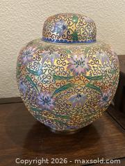 MaxSold Auction: Chinese Cloisonné Ginger Jar - Campbell (California, USA) PARTNER MANAGED Downsizing Online Auction - Roundtree Drive