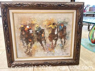 MaxSold Auction: Framed Oil Painting by E.Barton - Campbell (California, USA) PARTNER MANAGED Downsizing Online Auction - Roundtree Drive