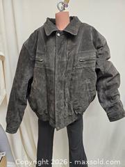 MaxSold Auction: Extra large vintage Charles Klein leather or suede bomber jacket.  - Toronto (Ontario, Canada) SELLER MANAGED Reseller Online Auction - Dartmoor Drive