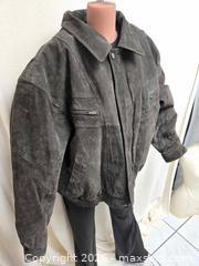 MaxSold Auction: Extra large vintage Charles Klein leather or suede bomber jacket.  - Toronto (Ontario, Canada) SELLER MANAGED Reseller Online Auction - Dartmoor Drive