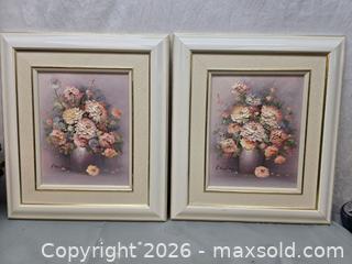 MaxSold Auction: Pair of vintage P. Keeling floral oil paintings on canvas,  - Toronto (Ontario, Canada) SELLER MANAGED Reseller Online Auction - Dartmoor Drive