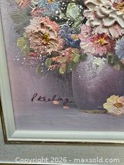 MaxSold Auction: Pair of vintage P. Keeling floral oil paintings on canvas,  - Toronto (Ontario, Canada) SELLER MANAGED Reseller Online Auction - Dartmoor Drive