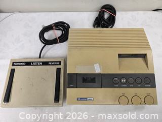MaxSold Auction: vintage Harris Lanier P-128 microcassette dictation and transcription machine - Toronto (Ontario, Canada) SELLER MANAGED Reseller Online Auction - Dartmoor Drive
