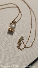 MaxSold Auction:  10K Gold and Pearl Pendant necklace - Mississauga (Ontario, Canada) SELLER MANAGED Downsizing Online Auction - Golden Orchard Drive (CONDO)