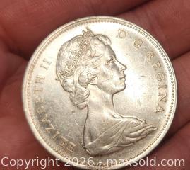 MaxSold Auction: 1966 CANADA SILVER DOLLAR Queen Elizabeth II - CANADIAN VOYAGER COIN - Mississauga (Ontario, Canada) SELLER MANAGED Downsizing Online Auction - Golden Orchard Drive (CONDO)