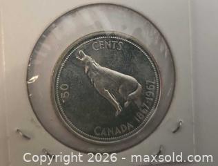 MaxSold Auction: 1967 CANADA Vintage Silver 50 Cents Coin - Mississauga (Ontario, Canada) SELLER MANAGED Downsizing Online Auction - Golden Orchard Drive (CONDO)