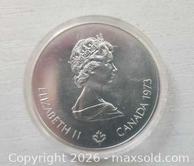 MaxSold Auction: 1973 CANADA Queen Elizabeth II Olympics Montreal World Map Silver $5 Coin - Mississauga (Ontario, Canada) SELLER MANAGED Downsizing Online Auction - Golden Orchard Drive (CONDO)
