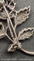 MaxSold Auction: Silver Vintage brooch with Amethyst stone - Mississauga (Ontario, Canada) SELLER MANAGED Downsizing Online Auction - Golden Orchard Drive (CONDO)