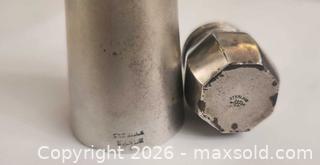 MaxSold Auction: vintage silver  "Cardinale" vase and salt shaker - Mississauga (Ontario, Canada) SELLER MANAGED Downsizing Online Auction - Golden Orchard Drive (CONDO)