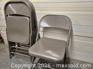 MaxSold Auction: 5 Piece Steel Folding Chairs - Oshawa (Ontario, Canada) SELLER MANAGED Commercial Liquidation Online Auction - Bond Street West
