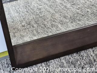 MaxSold Auction: A Large Shermag Canadian Modern Wood Framed Wall Mirror - Oshawa (Ontario, Canada) SELLER MANAGED Commercial Liquidation Online Auction - Bond Street West