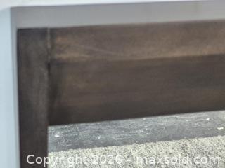 MaxSold Auction: A Large Shermag Canadian Modern Wood Framed Wall Mirror - Oshawa (Ontario, Canada) SELLER MANAGED Commercial Liquidation Online Auction - Bond Street West