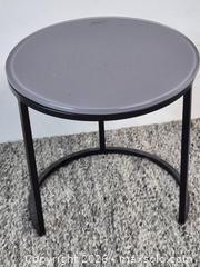MaxSold Auction: Gray Tempered Glass Accent Table  - Oshawa (Ontario, Canada) SELLER MANAGED Commercial Liquidation Online Auction - Bond Street West