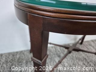 MaxSold Auction: Sherrill Occasional Brand Oval Glass Accent Table - Oshawa (Ontario, Canada) SELLER MANAGED Commercial Liquidation Online Auction - Bond Street West