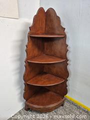 MaxSold Auction: Victorian Style Pulaski Four Tier Corner Etagere Bookcase  - Oshawa (Ontario, Canada) SELLER MANAGED Commercial Liquidation Online Auction - Bond Street West