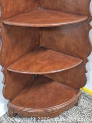 MaxSold Auction: Victorian Style Pulaski Four Tier Corner Etagere Bookcase  - Oshawa (Ontario, Canada) SELLER MANAGED Commercial Liquidation Online Auction - Bond Street West