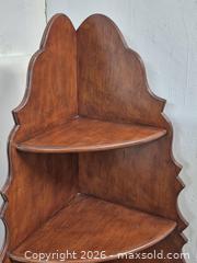 MaxSold Auction: Victorian Style Pulaski Four Tier Corner Etagere Bookcase  - Oshawa (Ontario, Canada) SELLER MANAGED Commercial Liquidation Online Auction - Bond Street West