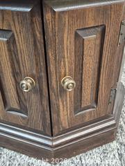 MaxSold Auction: Vintage 1970s-1980s Ethan Allen Oak Cabinet End Table - Oshawa (Ontario, Canada) SELLER MANAGED Commercial Liquidation Online Auction - Bond Street West