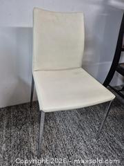 MaxSold Auction: White Leatherette Modern Chair - Oshawa (Ontario, Canada) SELLER MANAGED Commercial Liquidation Online Auction - Bond Street West
