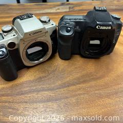 MaxSold Auction: Lot of 2 Canon Film Cameras EOS Elan 2 & 50D - Richmond Hill (Ontario, Canada) SELLER MANAGED Reseller Online Auction - Newkirk Road (STORAGE)