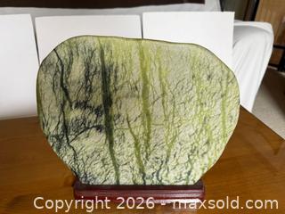MaxSold Auction: Large Natural Scenery Stone Mounted on Stand A  - Richmond (British Columbia, Canada) PARTNER MANAGED Downsizing Online Auction - Hollybank Drive