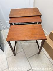 MaxSold Auction: MCM Stacking Teak Tables B - Richmond (British Columbia, Canada) PARTNER MANAGED Downsizing Online Auction - Hollybank Drive