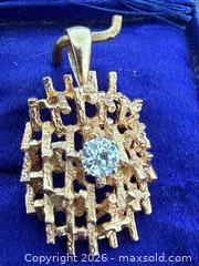 MaxSold Auction: 14k Solid Gold Natural Diamond Pendant 7.72 gram - Toronto (Ontario, Canada) SELLER MANAGED Downsizing Online Auction - Applefield Drive