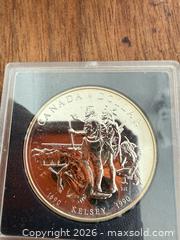 MaxSold Auction: 1990 Canada $1 Commemorative Proof-Coin Kelsey's Exploration in RCM Holder - Toronto (Ontario, Canada) SELLER MANAGED Downsizing Online Auction - Applefield Drive