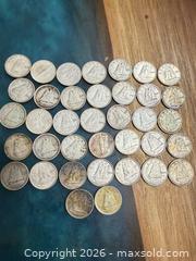 MaxSold Auction:  Canadian 80 % Silver 10 Cent Dime Coins Lot of 37 Condition Varies - Toronto (Ontario, Canada) SELLER MANAGED Downsizing Online Auction - Applefield Drive